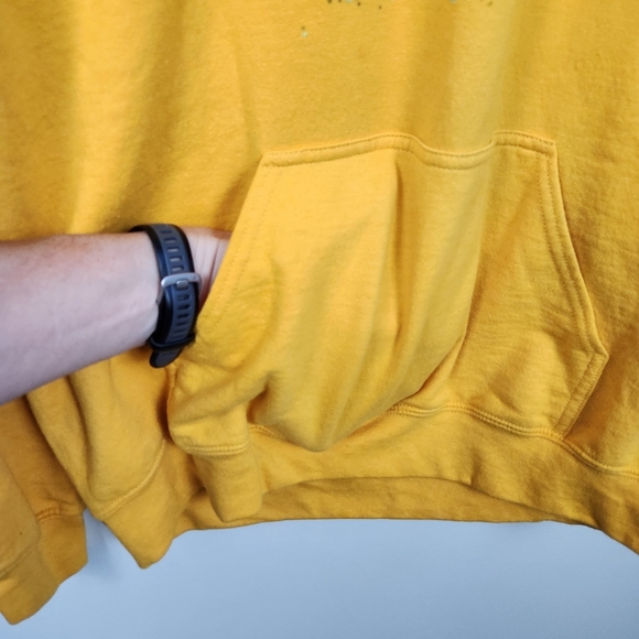 "F-Bomb Mom" Women's Cozy Comfortable Yellow Hoodie Hooded Sweatshirt Size L - Picture 5 of 12